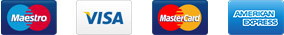 Accettiamo la maggior parte delle carte di credito/debito e prepagate incluso Mastercard, Visa, Maestro, American Express, Postepay, etc.