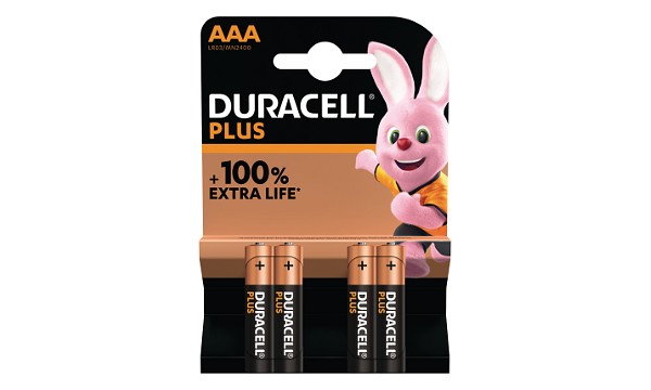 Pacco da 4 pile AAA Duracell Plus Power