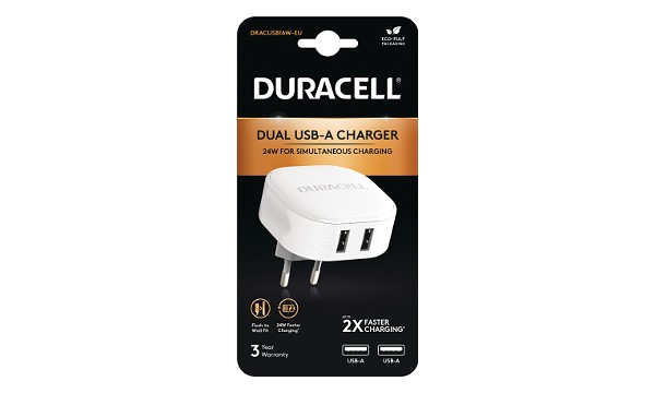 Caricabatterie Duracell Dual 24W USB-A