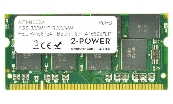 Qosmio F10-121 1GB PC2700 333MHz SODIMM