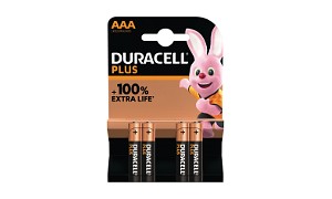 Pacco da 4 pile AAA Duracell Plus Power