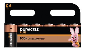 Duracell Plus Power Tipo C (Confezione da 6)