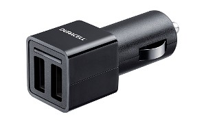 Caricatore USB doppio da auto per Smartphone e Tablet