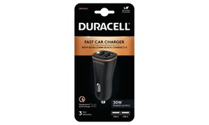 Caricabatterie da auto Duracell 18W + 12W USB-A