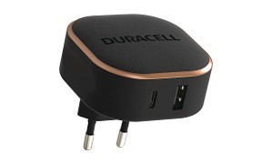 Caricabatterie Duracell 30W USB-A + USB-C PPS